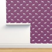 amethyst greyhound dog silhouette fabric