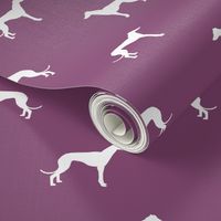 amethyst greyhound dog silhouette fabric