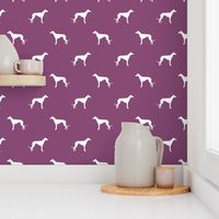 amethyst greyhound dog silhouette fabric