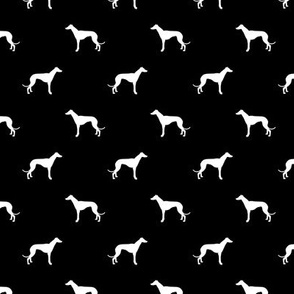 black greyhound dog silhouette fabric