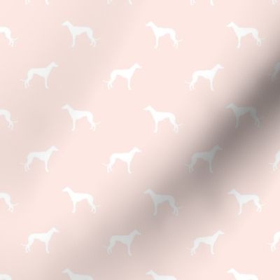 blush greyhound dog silhouette fabric