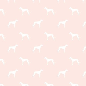 blush greyhound dog silhouette fabric