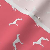 brink pink greyhound dog silhouette fabric