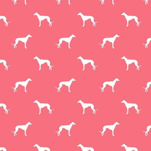 brink pink greyhound dog silhouette fabric