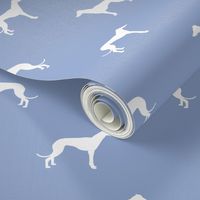 cerulean greyhound dog silhouette fabric