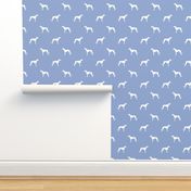 cerulean greyhound dog silhouette fabric