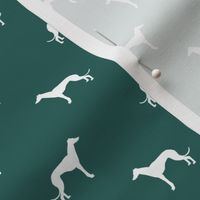 eden green greyhound dog silhouette fabric