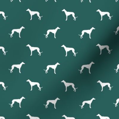 eden green greyhound dog silhouette fabric