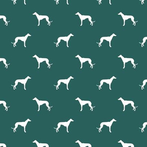 eden green greyhound dog silhouette fabric