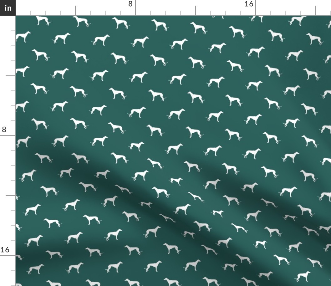 eden green greyhound dog silhouette fabric