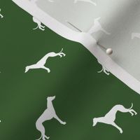 garden green greyhound dog silhouette fabric