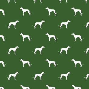 garden green greyhound dog silhouette fabric