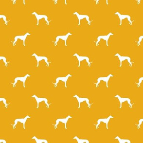 golden  greyhound dog silhouette fabric