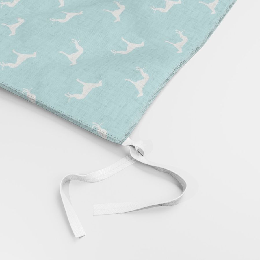 peacock blue greyhound dog silhouette fabric