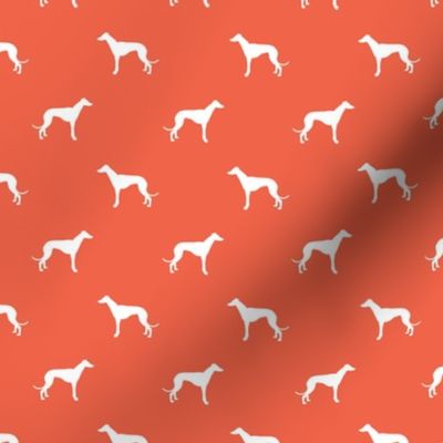 scarlet greyhound dog silhouette fabric