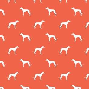 scarlet greyhound dog silhouette fabric