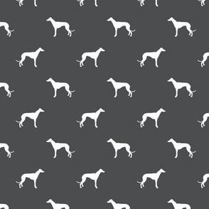 shadow greyhound dog silhouette fabric