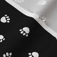 black and white paw print fabric, pet fabric, dog fabric, cat fabric