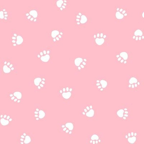 blossom paw print fabric, pet fabric, dog fabric, cat fabric