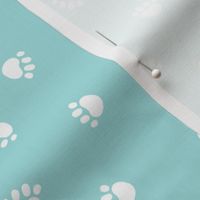 blue tint paw print fabric, pet fabric, dog fabric, cat fabric