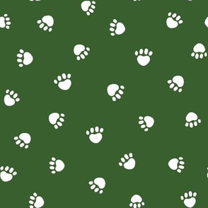 garden green paw print fabric, pet fabric, dog fabric, cat fabric