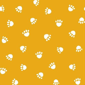 golden paw print fabric, pet fabric, dog fabric, cat fabric