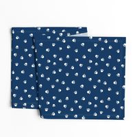 navy blue paw print fabric, pet fabric, dog fabric, cat fabric