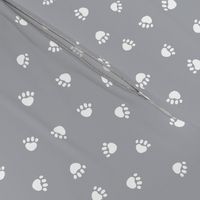 quarry grey paw print fabric, pet fabric, dog fabric, cat fabric