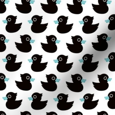 Cute little rubber duck adorable black baby and kids print boys blue