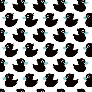 Cute little rubber duck adorable black baby and kids print boys blue