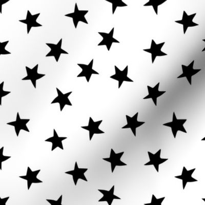 stars // black and white star fabric nursery baby design 