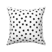stars // black and white star fabric nursery baby design 