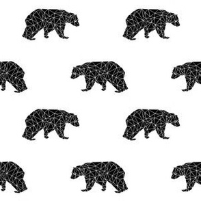 geo bear // bear fabric bw nursery design andrea lauren 