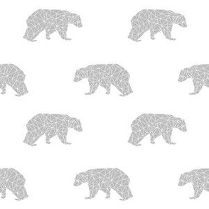 geo bear // grey and white geo bear fabric nursery bw andrea lauren fabric