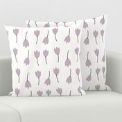 Tulips - lavender on white floral purple 