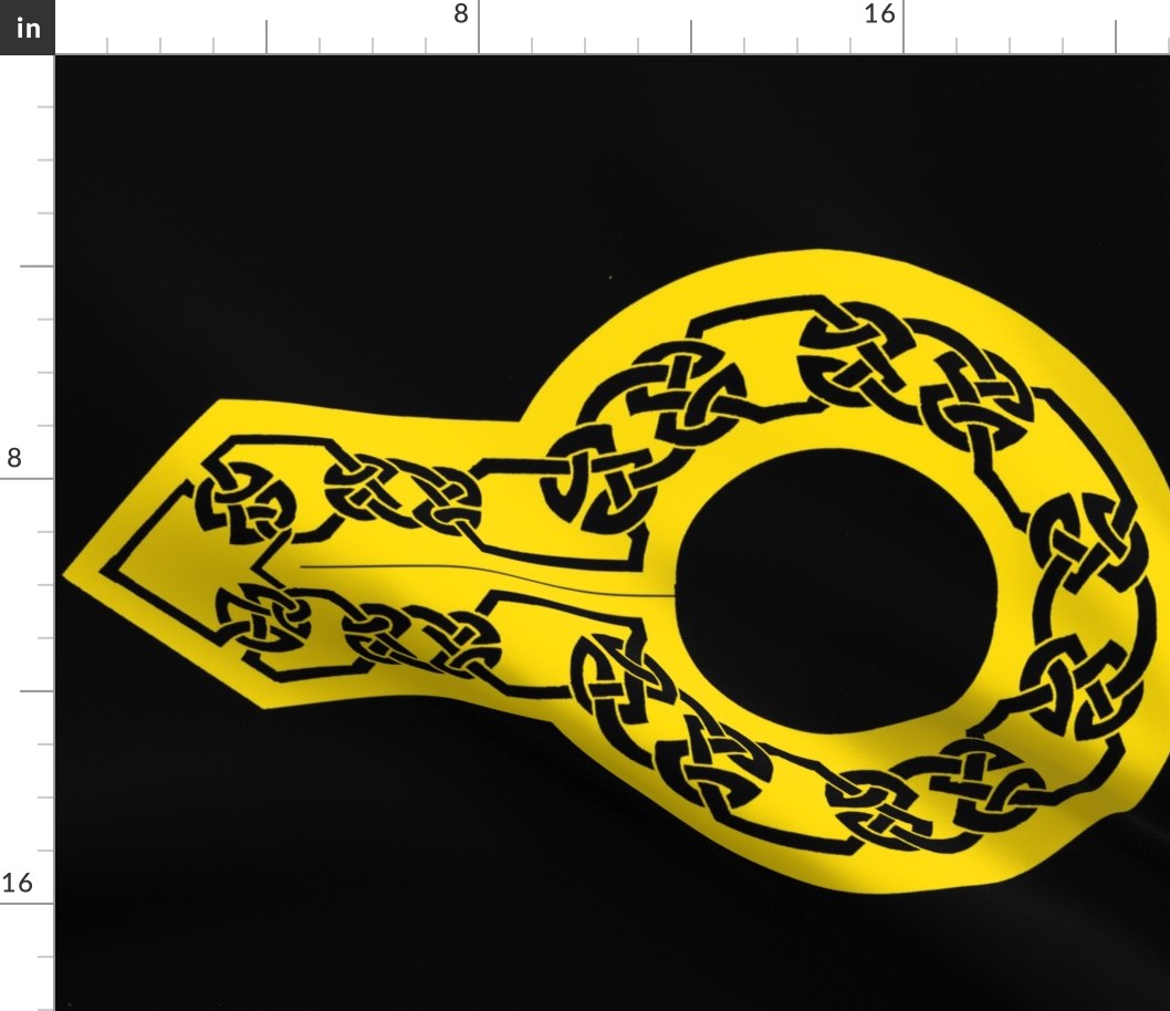 celtic collar 1 black on gold