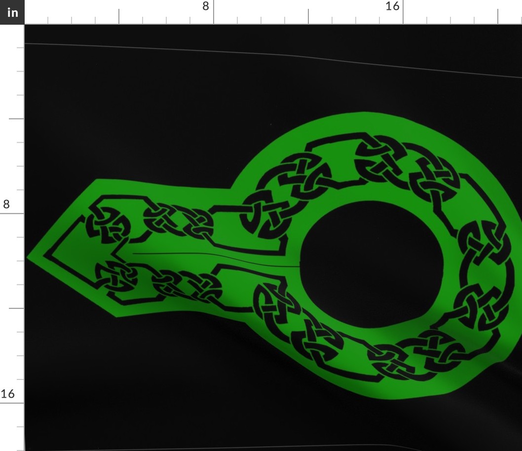 celtic collar 1 black on green