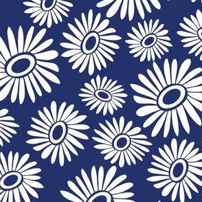 Daisy Blue Toss Medium - Blue