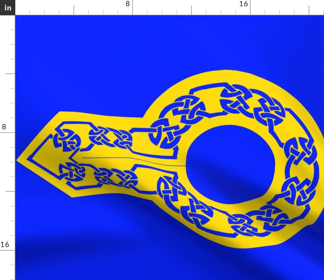 celtic collar 1 blue on gold