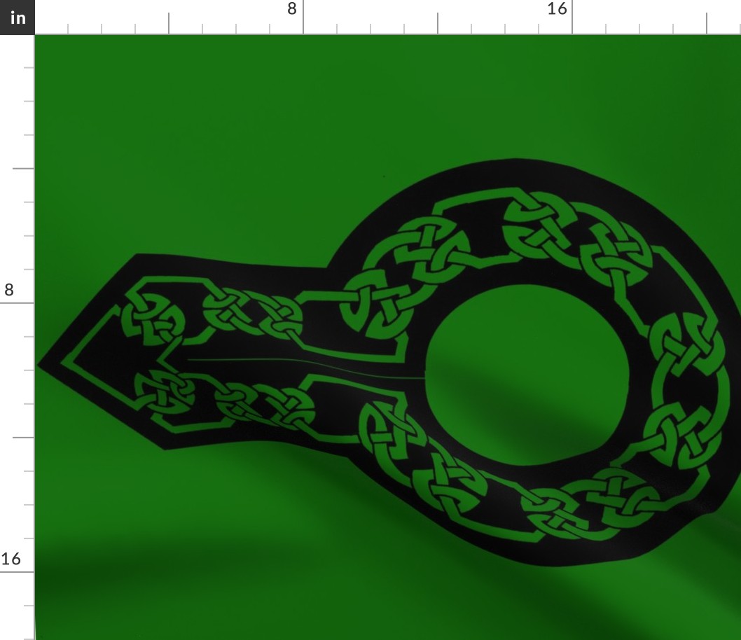 celtic collar 1 green on black