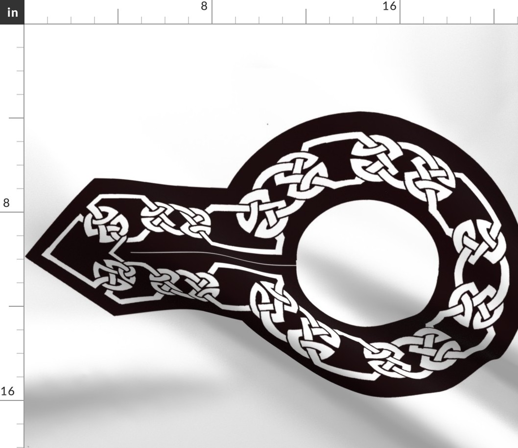 celtic collar 1 white on black