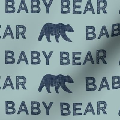 baby bear || dusty blue and navy linen