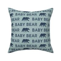 baby bear || dusty blue and navy linen