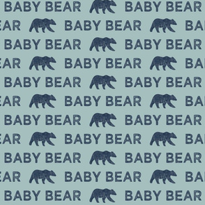 baby bear || dusty blue and navy linen