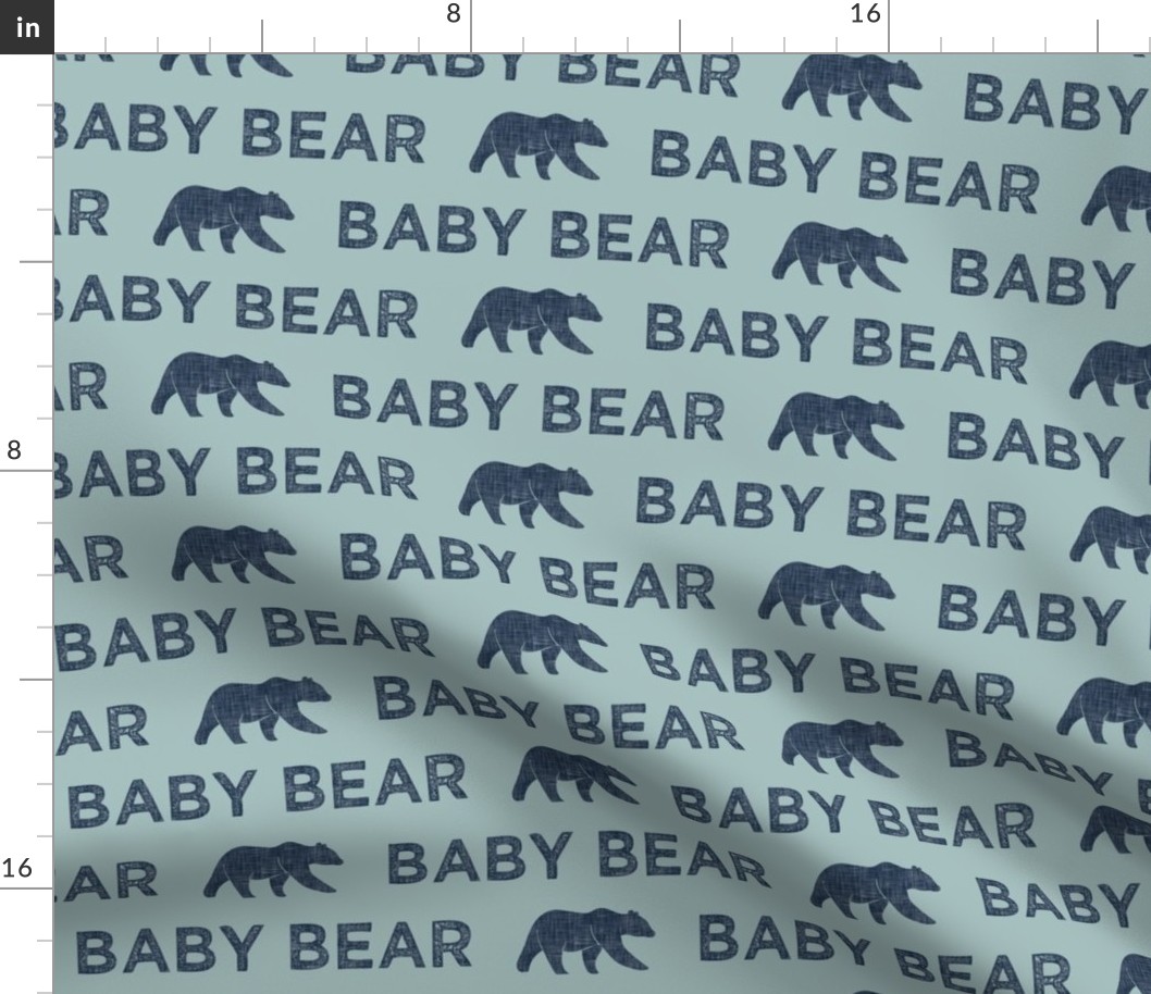 baby bear || dusty blue and navy linen