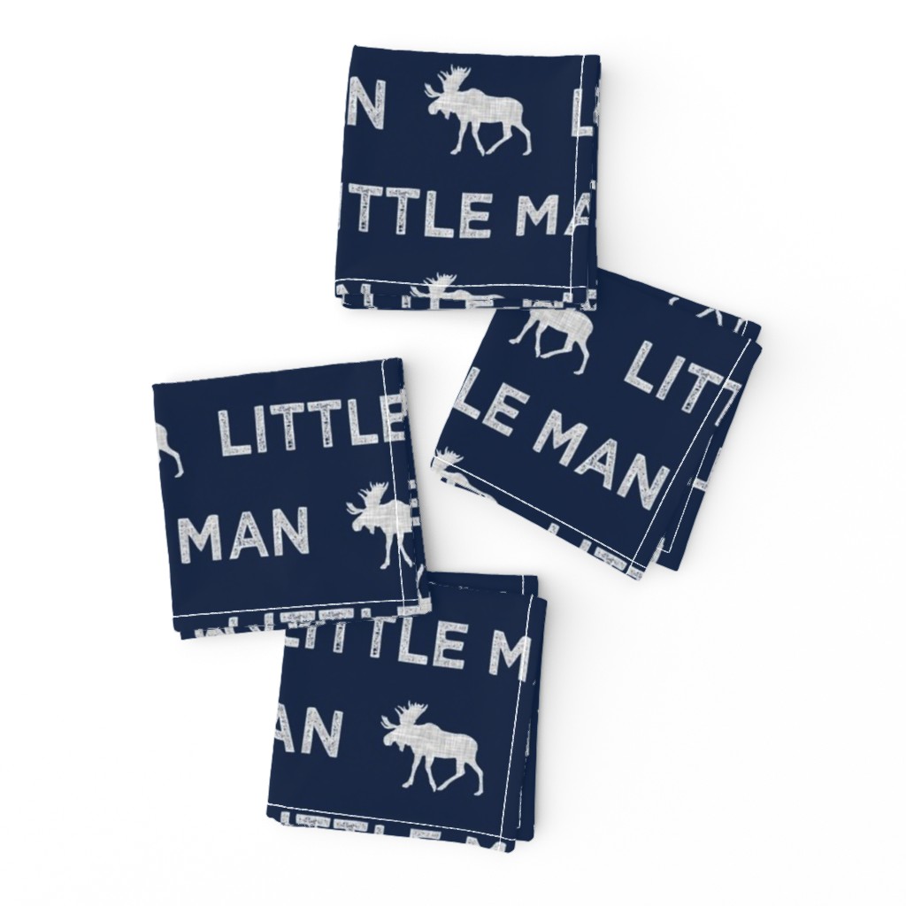 Little man || grey on navy