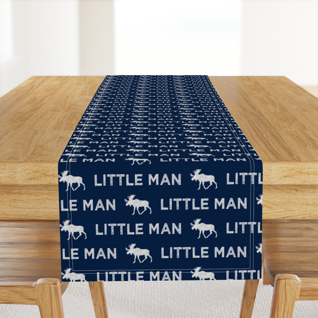 Little man || grey on navy