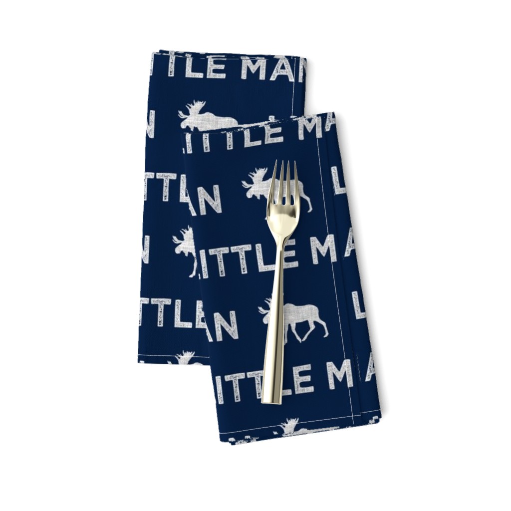 Little man || grey on navy