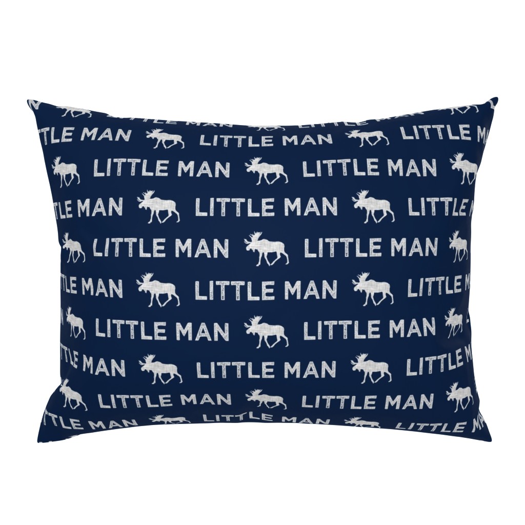 Little man || grey on navy