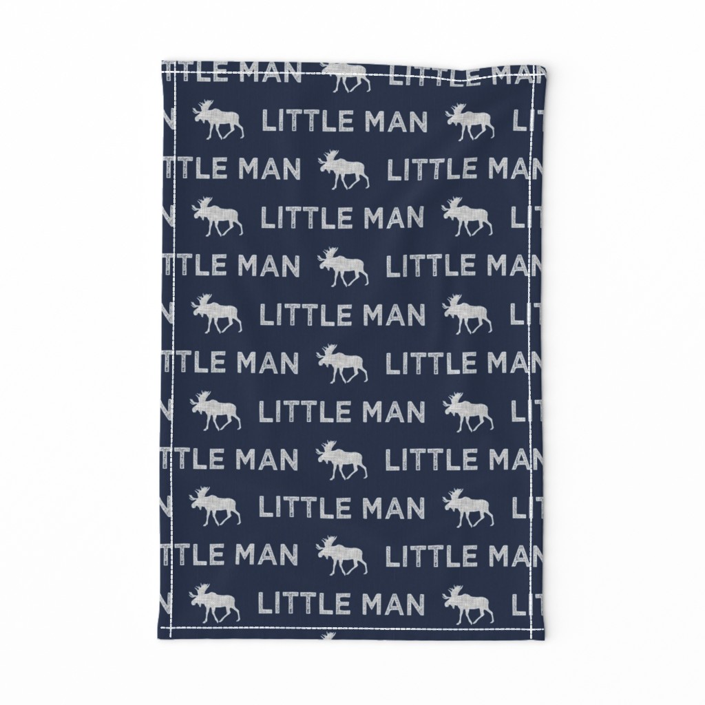 Little man || grey on navy